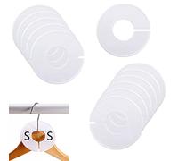 Belvanr Separadores de Talla de Estante de Ropa 20 Piezas Divisores de Tamaño Separadores Tamaño de Ropa Redondos TamañO Ropa Redondos Blancos Divisor Redondos Separadores