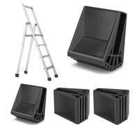 Belvanr Tacos Escalera Accesorios para Alfombras de Escalera - 4, Antideslizante, Hazlo más Grande y más Grueso, Escalera Tacos de Goma，Cubre pies de Escalera (Negro)