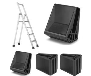 Belvanr Tacos Escalera Accesorios para Alfombras de Escalera - 4, Antideslizante, Hazlo más Grande y más Grueso, Escalera Tacos de Goma，Cubre pies de Escalera (Negro)