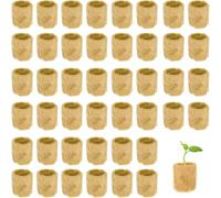 Belvanr Tapones de Plantas de Lana de Roca 50 Piezas Lana de Roca de Cultivo Hidropónico Tapones de Arranque de Lana de Roca Tapones de Plantas de Lana de Roca Hidropónicos Cubos de Lana de Roca