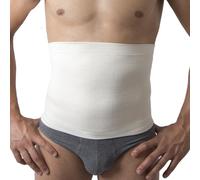 Beman - 556 Faja de Lana Merino y algodón sobre la Piel para Hombre y Mujer, de contención, Calentador de Vientre, Banda Lumbar elástica, Soporte Lumbar hipoalergénico H.27 cm (Blanco,S)