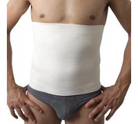 Beman 557 - Faja abdominal y lumbar de lana merinos y algodón, banda elástica térmica de espalda y abdomen, anallérgica, H.31 cm (Blanco, 1)