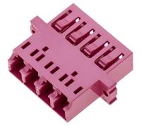 BeMatik - Acoplador de Fibra óptica LC a LC multimodo OM4 cuádruple