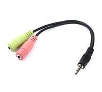 BeMatik - Adaptador de Audio CTIA para Auricular y micrófono minijack 3.5