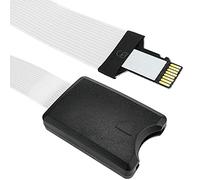 BeMatik - Adaptador de microSD TF a Slot de Tarjeta SD SDHC SDXC con Cable Plano de 25 mm