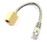 BeMatik - Adaptador FTP Cat.6 RJ45 macho a RJ45 hembra cruzado 15cm