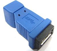 BeMatik - Adaptador USB 3.0 a USB 2.0 (MicroUSB AB Hembra a MiniUSB B Hembra)