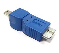 BeMatik - Adaptador USB 3.0 a USB 2.0 (MicroUSB B Macho a MiniUSB B Macho)