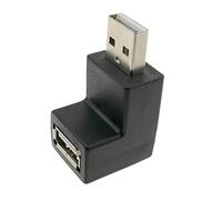 BeMatik - Adaptador USB A Macho a A Hembra con ángulo