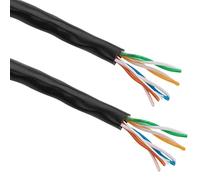 BeMatik - Bobina Cable UTP categoría 5e 24AWG CCA rígido Negro 100m