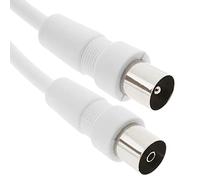 BeMatik - Cable Coaxial Antena TV 75 Ohms (1.5m/Blanco)