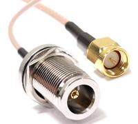 BeMatik - Cable coaxial RG316 SMA-macho a N-hembra 20cm
