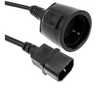 BeMatik - Cable de alimentación eléctrico IEC-60320 C14 a schuko Hembra de 40cm