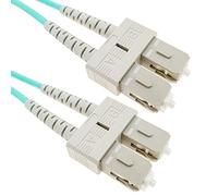 BeMatik - Cable de Fibra óptica OM4 multimodo MMF Duplex 50µm/125µm SC-SC de 1m