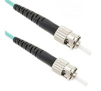 BeMatik - Cable de Fibra óptica OM4 multimodo MMF simplex 50µm/125µm ST-ST de 50cm