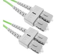 BeMatik - Cable de Fibra óptica OM5 multimodo Duplex 50µm/125µm SC/PC a SC/PC 100Gb de 50 cm