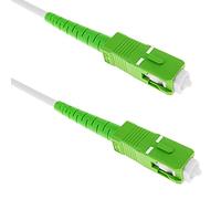 BeMatik - Cable de Fibra óptica SC/APC a SC/APC monomodo simplex 9/125 de 2 m OS2 Blanco (20 Metros)