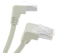 BeMatik - Cable de Red de categoría 6 Cat.6 RJ45 acodado FTP 24AWG LAN de 1 m