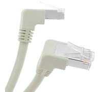 BeMatik - Cable de red de categoría 6 Cat.6 RJ45 acodado FTP 24AWG LAN de 25 cm (RU091)