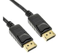 BeMatik - Cable Displayport 1080p FullHD para transmisión de audio y vídeo digital de 2 m color negro