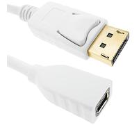 BeMatik - Cable mini DisplayPort hembra a DisplayPort macho de 2 m