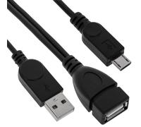 BeMatik - Cable OTG MicroUSB con alimentación para SmartPhones y Tablets