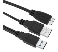 BeMatik - Cable SuperSpeed USB 3.0 doble alimentación (2AM/MicroUSB-M) 60cm