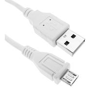 BeMatik - Cable USB 2.0 A Macho a MicroUSB Macho Blanco de 20cm
