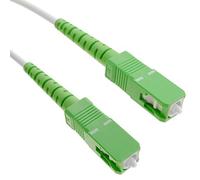 BeMatik.com - Cable de fibra óptica SC/APC a SC/APC monomodo simplex 9/125 de 5 m OS2 blanco/verde