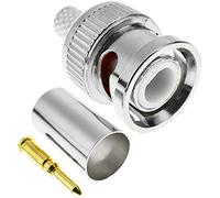 BeMatik - Conector de cable coaxial BNC macho (RG59)