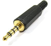 BeMatik - Conector Jack de 3,5 mm Stereo Macho de 4 contactos para AV