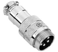 BeMatik - Conector Micro aviación aéreo GX16 Macho de 5pin