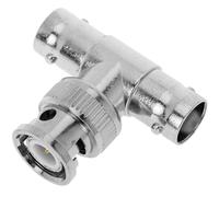 BeMatik - Conector T de 1 BNC macho a 2 BNC hembra
