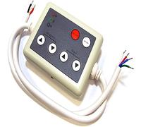BeMatik - Controlador para tira de LEDs RGB de 12A con control remoto IR (B)