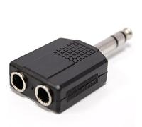 BeMatik - Duplicador Audio estéreo TRS 1xjack 6.3mm Macho a 2xjack 6.3mm Hembra