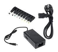 BeMatik - Fuente de alimentación Adaptador Universal para Ordenador portátil de 12-24 VDC 96W 5A