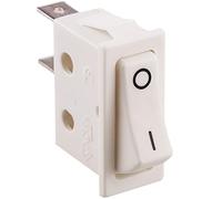 BeMatik - Interruptor basculante blanco SPST 2 pin
