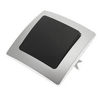 BeMatik - Interruptor de cruzamiento empotrable con Marco 80x80mm Serie Lille de Color Plata y Gris