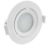 BeMatik - Luz LED 90mm empotrada Redonda 7W Blanco cálido 3000K