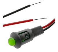 BeMatik - Luz LED piloto de 8mm 12VDC de Color Verde