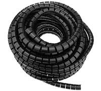 BeMatik - Organizador de cables. Funda negra con clip de 25-30 mm longitud 2,5 m