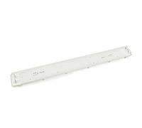BeMatik Pantalla estanca para Tubo LED 2 x 1500 mm con conexión en Dos Extremos IP65 T8 G13 (NP56), Transparente