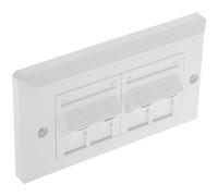 BeMatik - Placa de Pared de 140x80 de 4 RJ45 Cat.6 UTP
