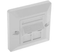 BeMatik - Placa de Pared de 80x80 de 2 RJ45 Cat.6 FTP