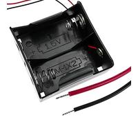 BeMatik - Portapilas Plano para 2 Pilas D LR20 R20 de 1.5V