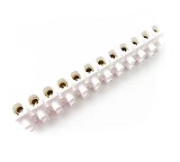 BeMatik - Regleta de conexión de Cables eléctricos de sección 35mm Blanca