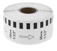 BeMatik - Rollo bobina de etiquetas adhesivas compatibles con Brother DK-22225 ancho 38mm long. 30.48m (KT069)