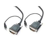 BeMatik - Super cable DVI-D con jack de audio de 3,5 mm macho macho de 15 m