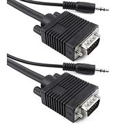 BeMatik - Super Cable VGA con Jack de Audio de 3,5 mm Macho Macho de 20 m