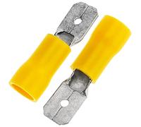 BeMatik - Terminal Faston Macho 6.3 mm Amarillo Pack de 100 uds